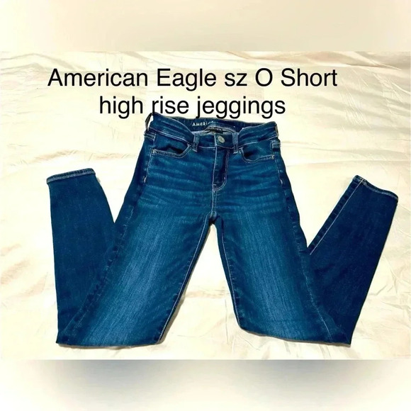 American Eagle sz 0 short, women’s high rise jeggings, jeans - Picture 1 of 7